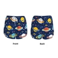 thumbnail image 5 of Lsque Planets and Stars Printed Women's Running Shorts with Liner Pockets,Elastic Quick Dry Workout Athletic Gym Yoga Shorts,Womens High Waist Shorts-Large, 5 of 9