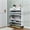 White, variant on Space Saving Red Shoe Storage Cabinet with 2 Flip Drawers, Ample Storage, Sturdy MDF & Metal Construction Space Saving, Red - Easy to Assemble, Shoe Storage Cabinet for Doorway Hallway Entryway