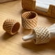 thumbnail image 1 of Aros de servilleta de ratán para la mesa del comedor | Portatoallas de mimbre tejido a mano | Decoración rústica marrón tejida | Accesorio de mesa resistente y ecológico de 1,97 pulgadas | Uso en, 1 of 6