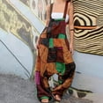 thumbnail image 1 of WILLBEST Pantalones Casuales para Mujer, elegantes, Bohemios, con Estampado de Patchwork, Sin Mangas, Holgados, con Tirantes Harlan para Un Uso Diario Cómodo. Extra Grande, 1 of 7