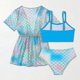 thumbnail image 1 of Three Piece Children's Girls Bikini Split Swimsuit Set 2025, 1 of 3