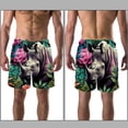thumbnail image 3 of luoweisi Men's Beach Shorts Quick Dry Swim Trunks with Mesh Lining Abstract Rhinoceros M, 3 of 5