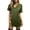 Green, variant on YouLoveIt Women's Short Sleeve Casual Mini Dress Summer Dress Tshirt Beach Sundress V Neck Short Sleeve Solid Beach Mini Dress