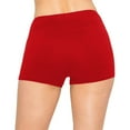 thumbnail image 7 of ELFINDEA Yoga Pants Shapewear Women Banded Shorts Boyshorts Boardshorts Swimsuits Sporty Short Plus Size Body Suits for Womens Red 2X, 7 of 7