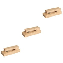 HOOWIFFY Towel Rack Hook Solid Wood Space-saving for Homeowners Home Use 3Pcs 5.3X1.2in