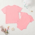 thumbnail image 2 of Uccdo Big Sister Little Sister Matching Outfits Toddler Girls Cotton T-shirt Tops Newborn Baby Romper 1Pcs, 2 of 8