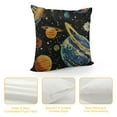 thumbnail image 4 of Creowell Planet Throw Pillow Cover Fantasy Starry Sky Universe Outer Space Planets Star Multicolor Pillow Covers Square Soft Couch Cushion Case for Bedroom Living Room Decor, 4 of 5