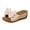 Beige, variant on YLYL Wedge Platform Sandals for Women Cute Bow Open Toe Slip on Fashion Casual Summer Beach Slippers