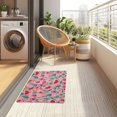 thumbnail image 4 of Yayeee Doormat for Inside 20"x32" Absorbent Low-Profile Washable Non-Slip Rubber Backed Entryway Rug, Pink Tropical Pattern, 4 of 8