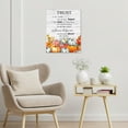 thumbnail image 3 of Fall Thanksgiving Canvas Wall Art Decor Inspirational Quotes Pumpkin Maple Leaves on Rural Wood Board Wall Art Autumn Thanksgiving Wall Art Framed for Bedroom Living Room Easy to Hang,12x16 Inches, 3 of 5