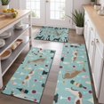 thumbnail image 2 of Dogs with Wine and Glasses Kitchen Rugs Sets Of 3,Kitchen Runner Rugs Non Skid Washable,Decorative Kitchen Floor Mats for Kitchen,Sink,Laundry,17"x30"+ 17"x47" + 17"x59", 2 of 6