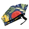 thumbnail image 6 of Compact Sun Umbrella Windproof Travel Umbrellas for Rain Strong Portable UV Protection Yellow Pepper Mushrooms Tomatoes, 6 of 8