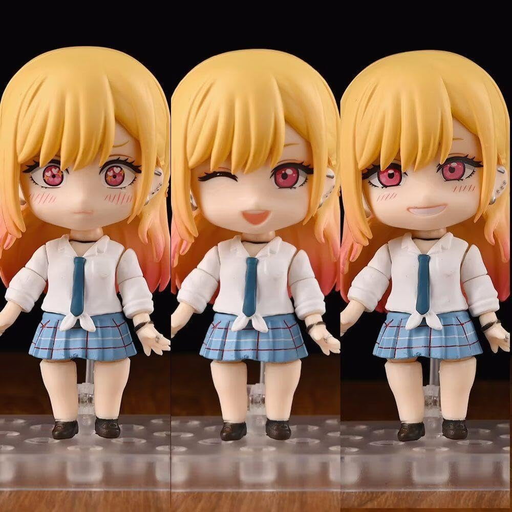 New Kitagawa Marin Figures, Cute Version Face-Changing Statue 10cm/3.9inch PVC Characters Model Decoration Collectible Action Figure Anime Fans Gift