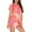 Red, variant on Plebaso Women's Tie-Dye Pajama Sets 2 Piece Outfit Short Sleeve Shorts Matching Sleepwear Lounge Set