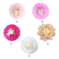 thumbnail image 4 of Advancent Flores de papel Decoraciones florales para pared Artesanía hecha a mano Doble color para decoración de fiesta de aniversario Rosa claro 25cm Artesanía Blanco Leche 25cm Advancent HA060500-19, 4 of 6