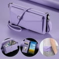 thumbnail image 4 of Compatible with Google Pixel 8 Crossbody Wallet Case with Card Holder,Women Men RFID Blocking PU Leather Flip Cover Wrist Strap Card Slots Cash Pocket ,Phone Case for Google Pixel 8,Purple, 4 of 10