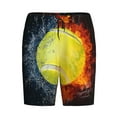 thumbnail image 6 of Daiia Tennis Ball In Fire And Water Mens Woven Stretch Pajama Short,Short Pajama Pants-X-Large, 6 of 7