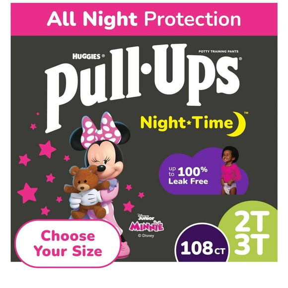 Pull-Ups Night-Time Potty Training Pants for Girls, Sizes 2T-4T