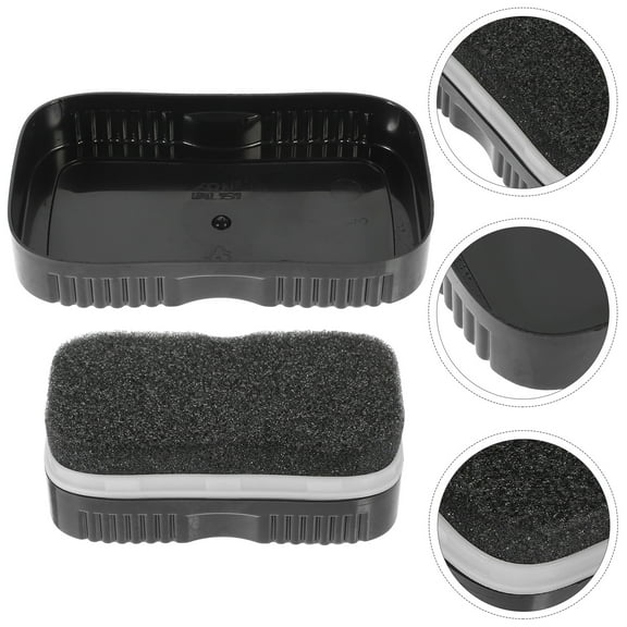 Homoyoyo Shoe Polish Sponge Double-Sided White for Shoes 1Pair