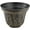 Gold, variant on Large Medieval Plastic Flowerpots, Set of 2 Planter and 2 Saucers (4 Pieces) for Garden Patio Office Ornaments Home Decor Long Lasting Reusable Light Weight