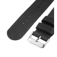 thumbnail image 5 of Black Nylon Watch Band 22mm Width Durable Nylon Strap with Silver Buckle, Canvas Watchband, 5 of 6