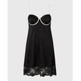 thumbnail image 4 of Nuisette Opulente en Satin avec Dentelle, Smoking Noir, 4 of 5