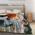 thumbnail image 5 of Custom Blanket with Photo Personalized Customized Picture Name Text Logo Blankets Birthday Anniversary Wedding Memorial Gifts for Dad Mom, Grey, 28"x36" Blankets, 5 of 5