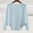 thumbnail image 2 of NMMUED Batwing Sweaters for Women Soft Sweaters for Women Business Casual Sweaters for Women Knitted Sweater Lightweight Sweaters for Women Knitted Tops for Women Light Green XXL, 2 of 9
