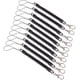 thumbnail image 1 of 10 llaveros de cuerda de resorte negro con resorte elástico en espiral con correa para llavero de teléfono móvil con gancho de seguridad y llavero retráctil con cierre de langosta de metal (bl, 1 of 5