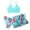 D-Blue, variant on Teen Bikinis for Girls 12-14 Floral Printing Cute Bikini Swimwear Breathable Lightweight Kids Swimwear with Cover Up for Beach Wear,A-Black,9Y(8-9 Years)