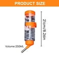 thumbnail image 3 of 250ML Small Pet Water Bottle, Leak-Proof Automatic Drinking Bottle with Stainless Steel Nozzle for Hamsters, Rabbits, Guinea Pigs, and Small Bird Cages, Yin-03, 3 of 7