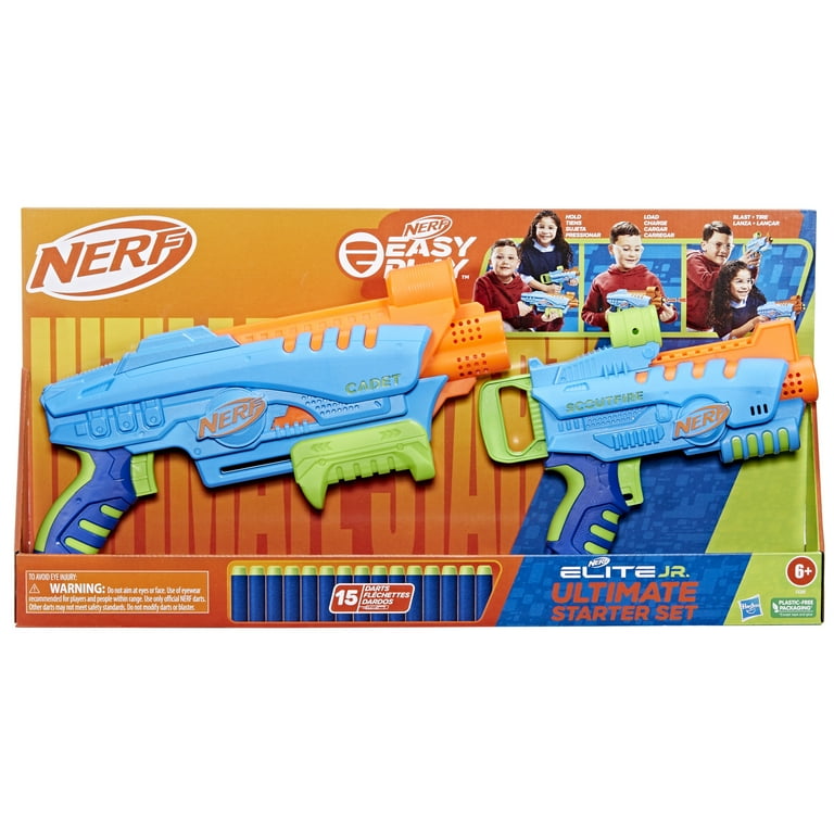 Nerf Elite Junior Starter Set: First Shooters Fun, Easy Play with