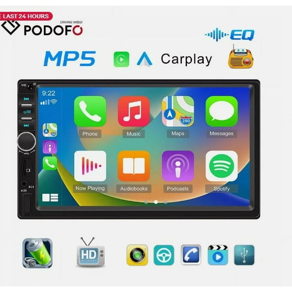Drive In Style, Double Din Car Stereo With Bluetooth Hands-Free Calling, Apple Carplay And Android Auto, Your Road To Seamless Integration And Unmatched Entertainment