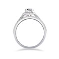 thumbnail image 4 of 1ct Cushion Halo Lab Created Diamond Engagement Wedding Ring Set 14K White Gold, 4 of 4