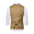 thumbnail image 4 of HUITKMM Tank Tops Mens Solid Color Wedding Dress Vest Mens Coat British Leisure Slim Stage, 4 of 5