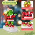 thumbnail image 4 of Eowvsio Decoraciones de mesa navideñas Luces de monstruo verdes Estatua Estatuilla Centro de mesa iluminado navideño Decoraciones de mesa Mesa navideña para fiestas navideñas Suministros para fiestas, 4 of 5