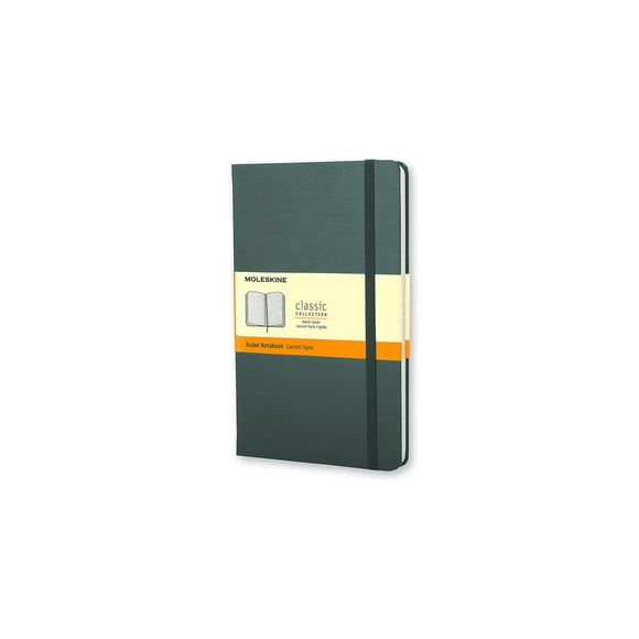 Cuaderno Moleskine Classic de tapa dura, color verde bosque, 240 págs.
