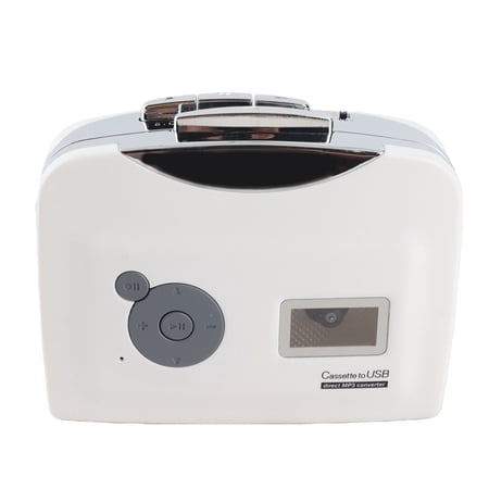 NFTIGB Portable Cassette Tape to MP3 Converter USB Flash Drive Capture Audio Music Player, White (6.3 inches / 16 cm)