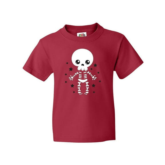 Inktastic Happy Halloween Spooky Skeleton and Stars Youth T-Shirt
