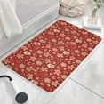 thumbnail image 3 of Red Christmas Gingerbread and Mitten Flannel Non Slip Door Rugs,Washable Door Mats Indoor,Decorative Door Mats,Dirt-Resistant and Absorbent Doormat for Entrance,Bedroom,Kitchen,Bathroom,23.5"x16", 3 of 5