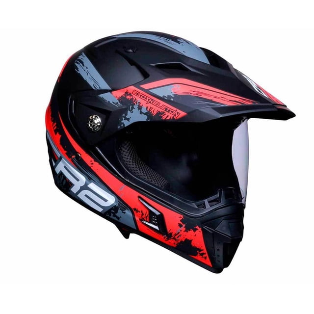 Casco para moto talla L certificado bluetooth rojo
