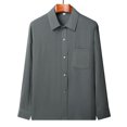 thumbnail image 3 of Camisas Para Hombre Manga Corta Camisas finas de verano de manga larga para hombres de edad y ancianos para hombres camisas sueltas casuales para ancianos (Green, S), 3 of 4