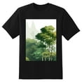 thumbnail image 2 of Plus Size Shirt for Women Black Tops for Women Short Sleeves Shirt for Women Trees And Bushes T Shirt Crewneck Shirt for Women XS, 2 of 5