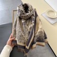 thumbnail image 3 of Bufanda cálida con estampado de invierno 2024 para mujer, pashmina de cachemira, bufandas de doble cara, chales, manta gruesa para mujer, bufanda, estola, Echarpe, 3 of 5