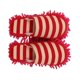 thumbnail image 3 of Chenille Shoe Cover 1Pair Red Multi-Surface Mop for Keep Floor Clean, 3 of 3