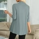 thumbnail image 5 of Sudadera corta,Cárdigan de manga 3/4 para mujer, suéter informal abierto, mezcla de poliéster suave, para usar en casa, sopatenor, 5 of 9