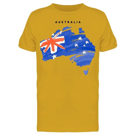 Map With Flag Of Australia. Tee Men's -Image by Shutterstock