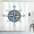 thumbnail image 1 of Ambesonne Compass Shower Curtain, Sea Color Marine Design, 69"Wx84"L, Blue Pale Blue Black, 1 of 3