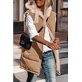 thumbnail image 5 of PRETTYGARDEN Womens 2025 Fall Reversible Vests Sleeveless Fleece Jacket Zip Up Hoodie Pockets Long Warm Winter Coat Outerwear, 5 of 10