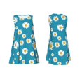 thumbnail image 7 of Lsque Daisies Flowers Pattern Summer Dresses for Women – Sleeveless T-Shirt Swing Sundress, Perfect for the Beach and Casual Days, 7 of 7